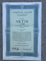 8xHistorische Gebrüder Sulzer Aktie von 1947 - Rarität!