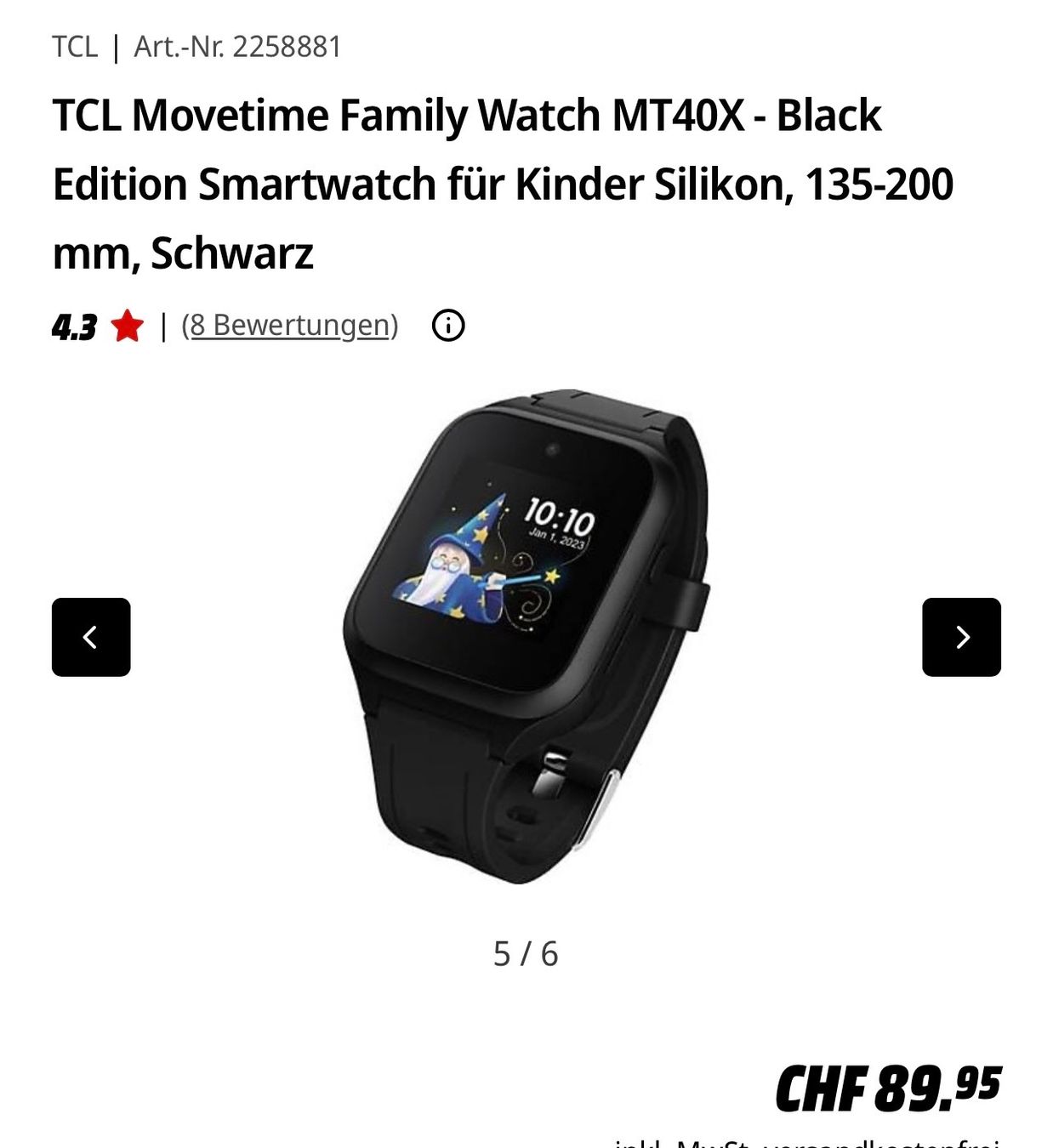 Smartwatch: TCL Watch – Gebraucht aus Niederrohrdorf von Juliomeli12 1