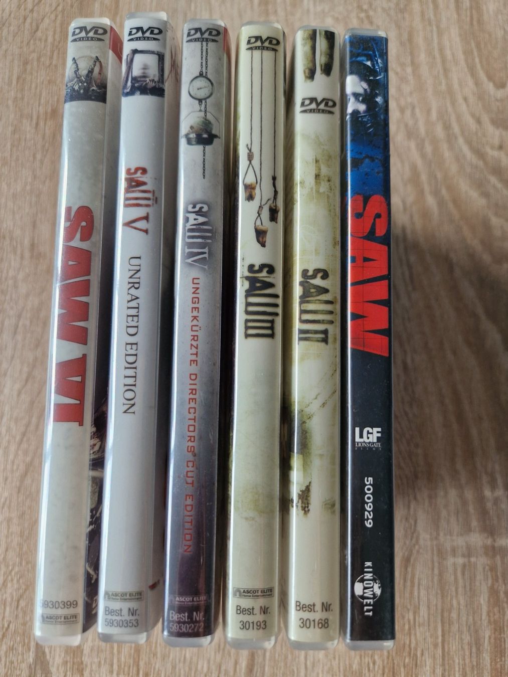 Tutti i DVDs: SAW DVD's Teil 1-6 – Usato da Rebstein venduto da Ajs_Toy_Palast_1 2