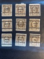 USA 1922 Lot 9 Precancel Vorausentwertungen Hale 0.5 Cent
