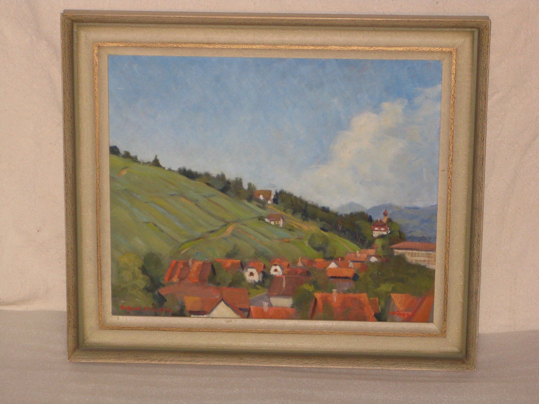 Dipinti: Landschaft (Appenzell oder Toggenburg ?) – Usato da Rüti ZH venduto da Brocki_Rueti