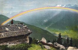 Regenbogen von hoher Alp gesehen