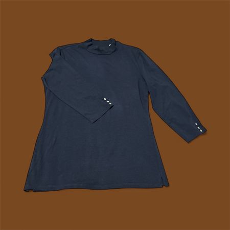 Esprit Damen Bio-T-Shirt mit 3/4-Ärmeln, Marineblau, L