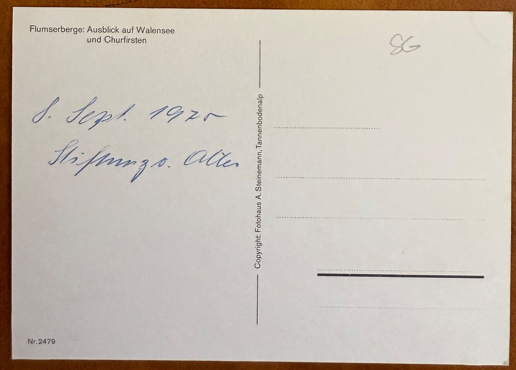 Cartoline postali: Flumserberge - Walensee 1975 – Usato da Lutry venduto da Ediego 1