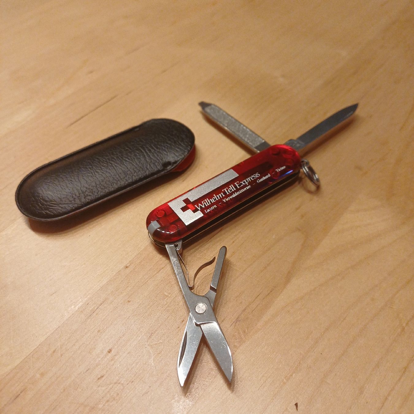 Victorinox Coltelli tascabile: Mini-Sackmesser SBB CFF FFS Wilhelm Tell Express rot mit Etu – Nuovo (secondo la descrizione) da Röschenz venduto da mat_w9rm 1