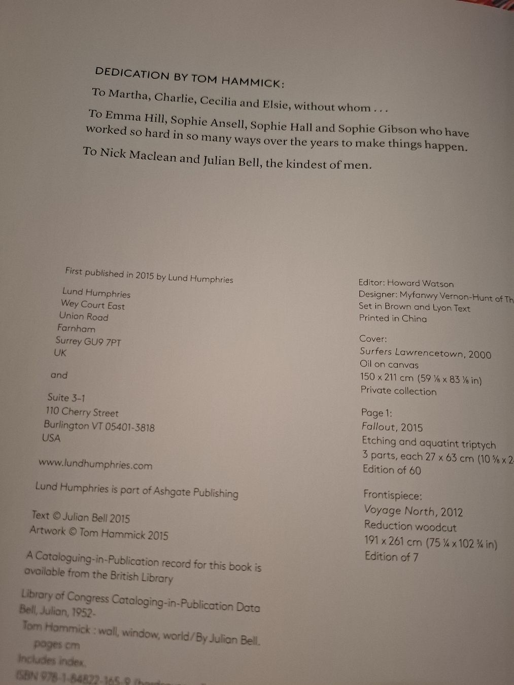 Livres: Tom Hammick Kunstbuch "Wall, Window, World" (EN, 2015) – D'occasion à Zürich par apf_b8zl 6