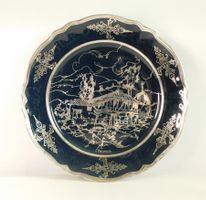 Grosser Prunkteller "Asturias" 36 cm – ALBA Kobaltblau & Ste