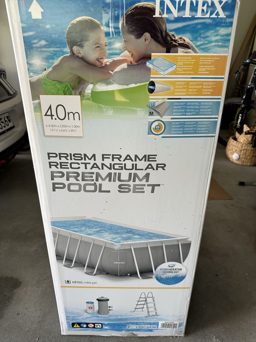 Intex Schwimmbad: Intex Frame Pool Set Rechteckig 4.0 m - mit Zubehör – Neu und originalverpackt aus Zürich von
