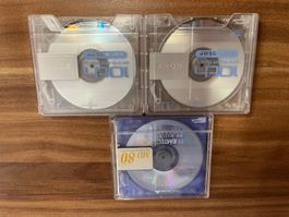 Drei Minidiscs - gereinigt, geprüft, gelöscht