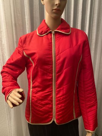 Extravagante seltene Damenjacke, rot/beige, Gr. M