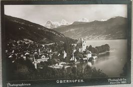 Vintage Photoglob 1897, Fotokarte - Oberhofen