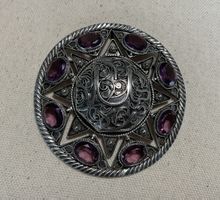 Antike grosse Brosche/Anhänger Silber 800, ca. 1930–1950