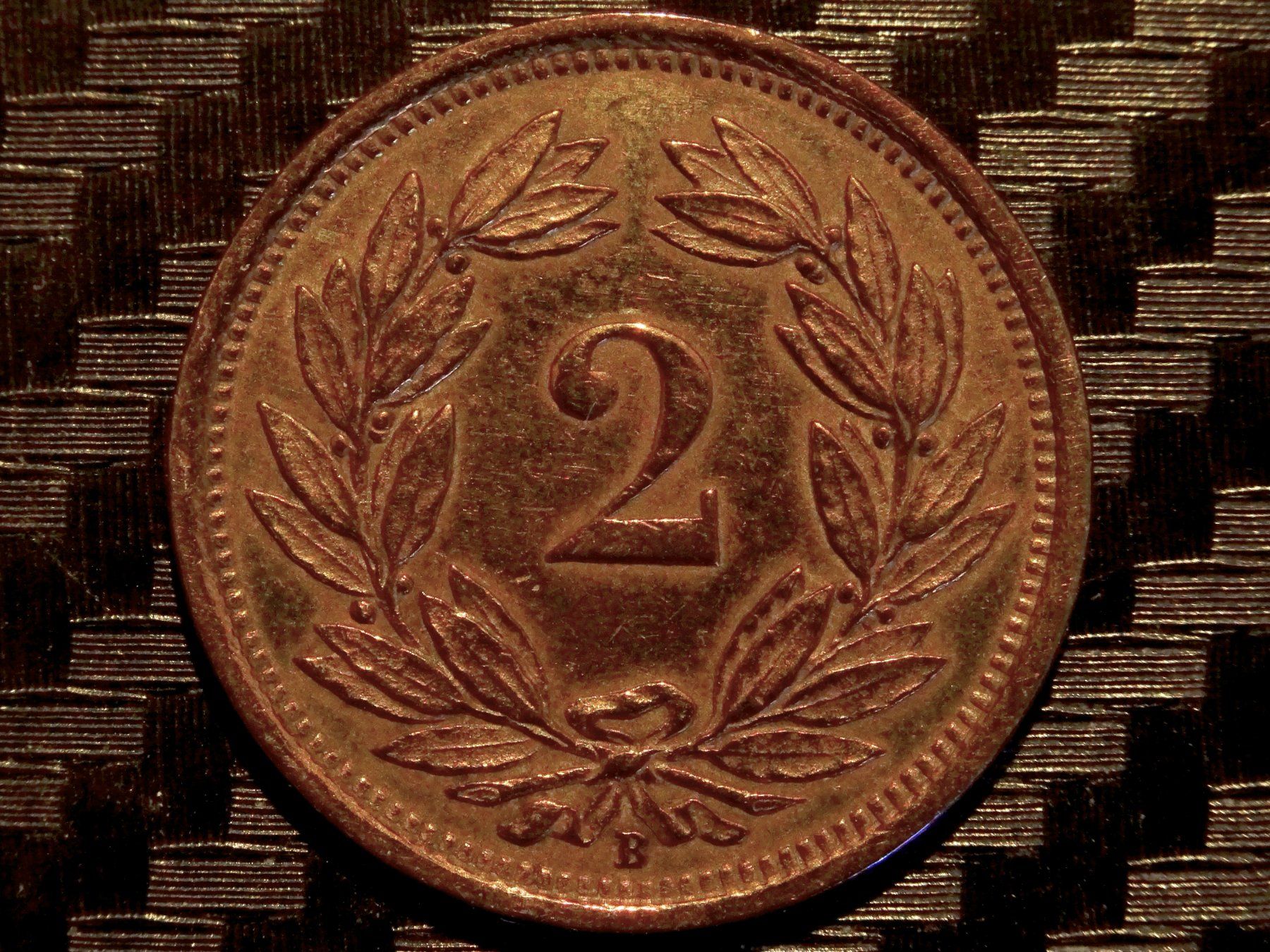 Tutti le monete: 1931 - 2 cts. 1.28 Mio.!! 2.45gr! – Usato da Courgenay venduto da ZubR237 1