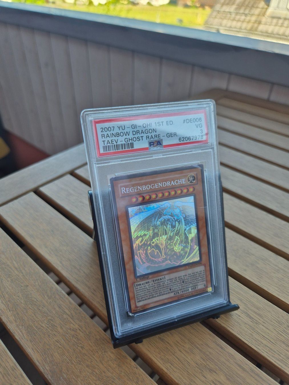 Yugioh Sammelbilder & Trading cards: Yu-Gi-Oh! 1st Ed. Regenbogen Drache - TAEV -Ghost Rare DE006 – Gebraucht aus Neftenbach von fuschetto1072