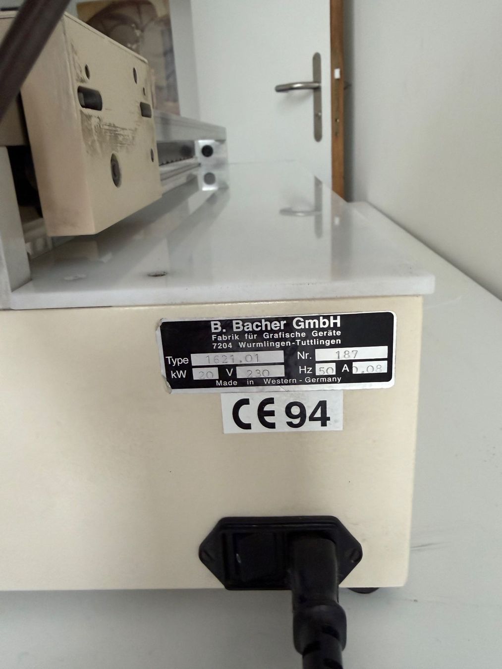 Tutte le macchine: Rollenschneider Bacher Form Control 1621 – Usato da Dättwil AG venduto da DMAG 1