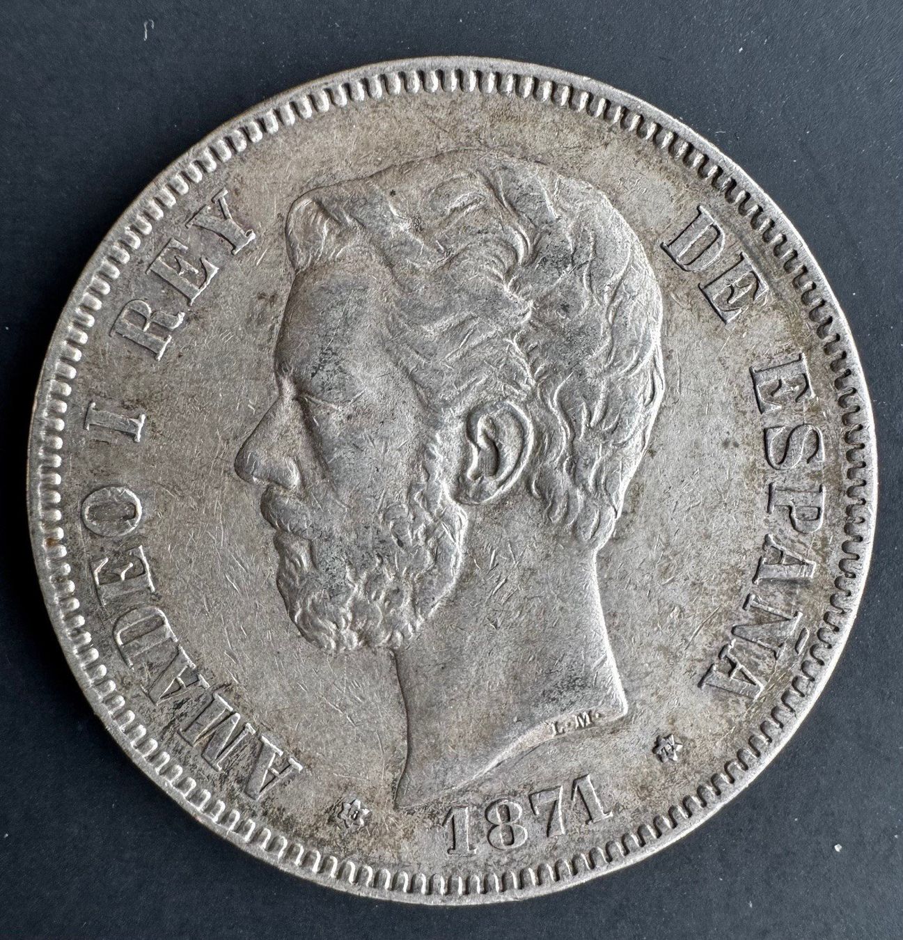 Tutti le monete: Spanien - 5 Pesetas 1871 (18-74) – Usato da Meilen venduto da coins4sale