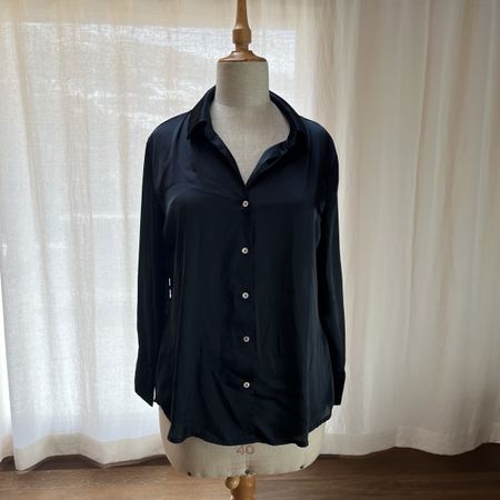 Luftige Bluse in blau, Gr. XS