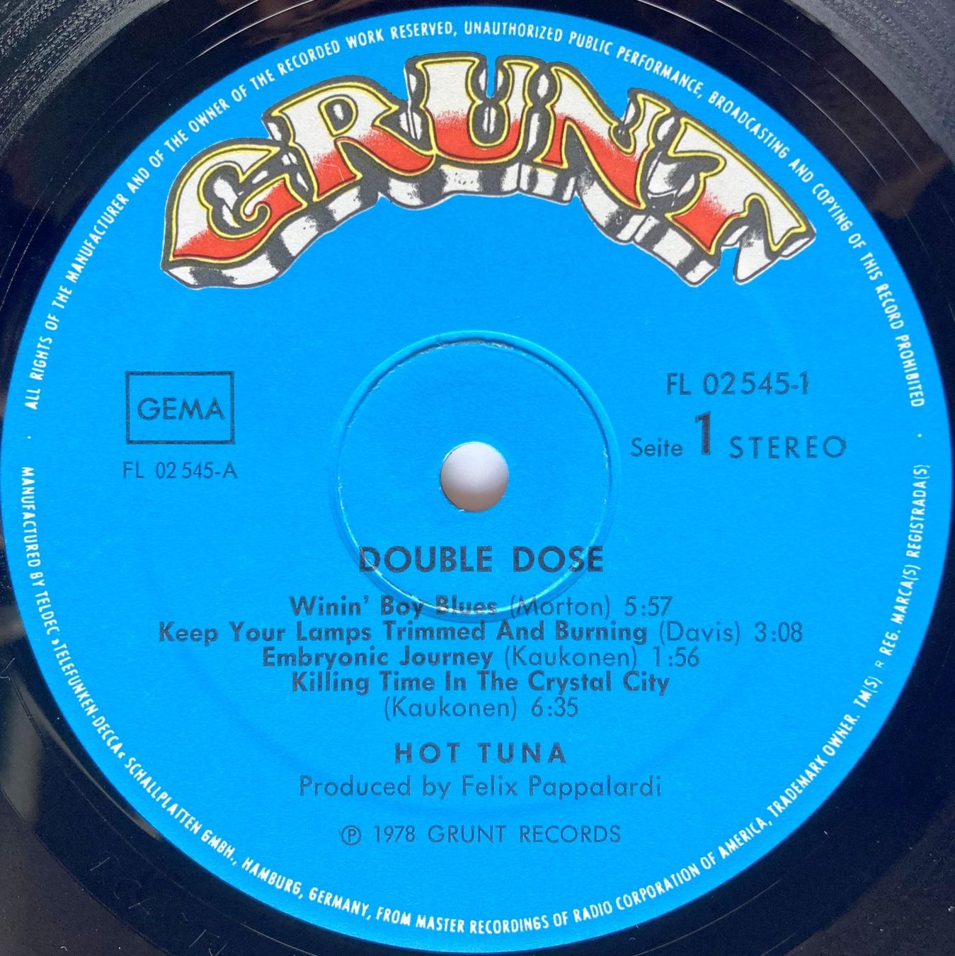 Dischi in vinile: HOT TUNA - DOUBLE DOSE – Usato da Bottens venduto da hotter-than-hell 4