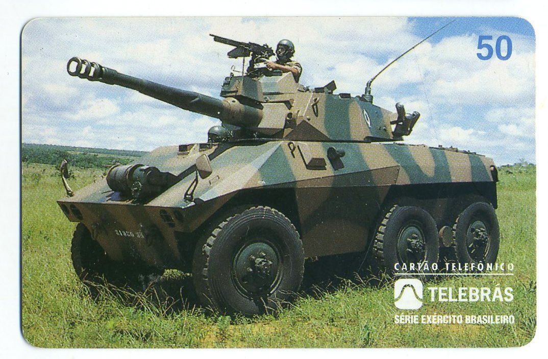 Schede telefoniche: Telefonkarte "Panzer". Brasilien. – Usato da Basel venduto da Butsch5