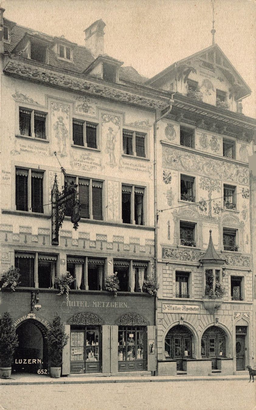 Cartoline postali: Luzern. Hotel Metzgern – Usato da Bronschhofen venduto da Astore