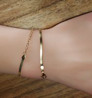 Armband 925 Silber, Gold plated 18k, verstellbar