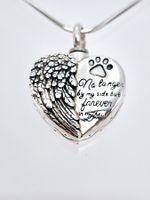Urne Anhänger Pfote / 925 Sterling Silber / Ascheschmuck