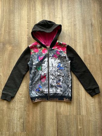 John Galliano Zipper Hoodie Pullover Girls Mädchen 6 J. 3-D