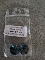 Swarovski  crystal Knopfe x 2 Stuck  -14mm - Blau deep