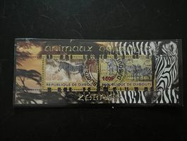 2010 Dschibuti Zebra Block gest.  (A982)