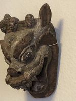 Antike Mahakala Holzmaske aus Tibet