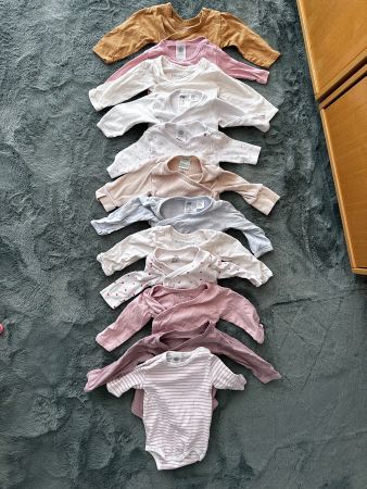 12 Baby Bodys Grösse 56, Langarm, Top Zustand!