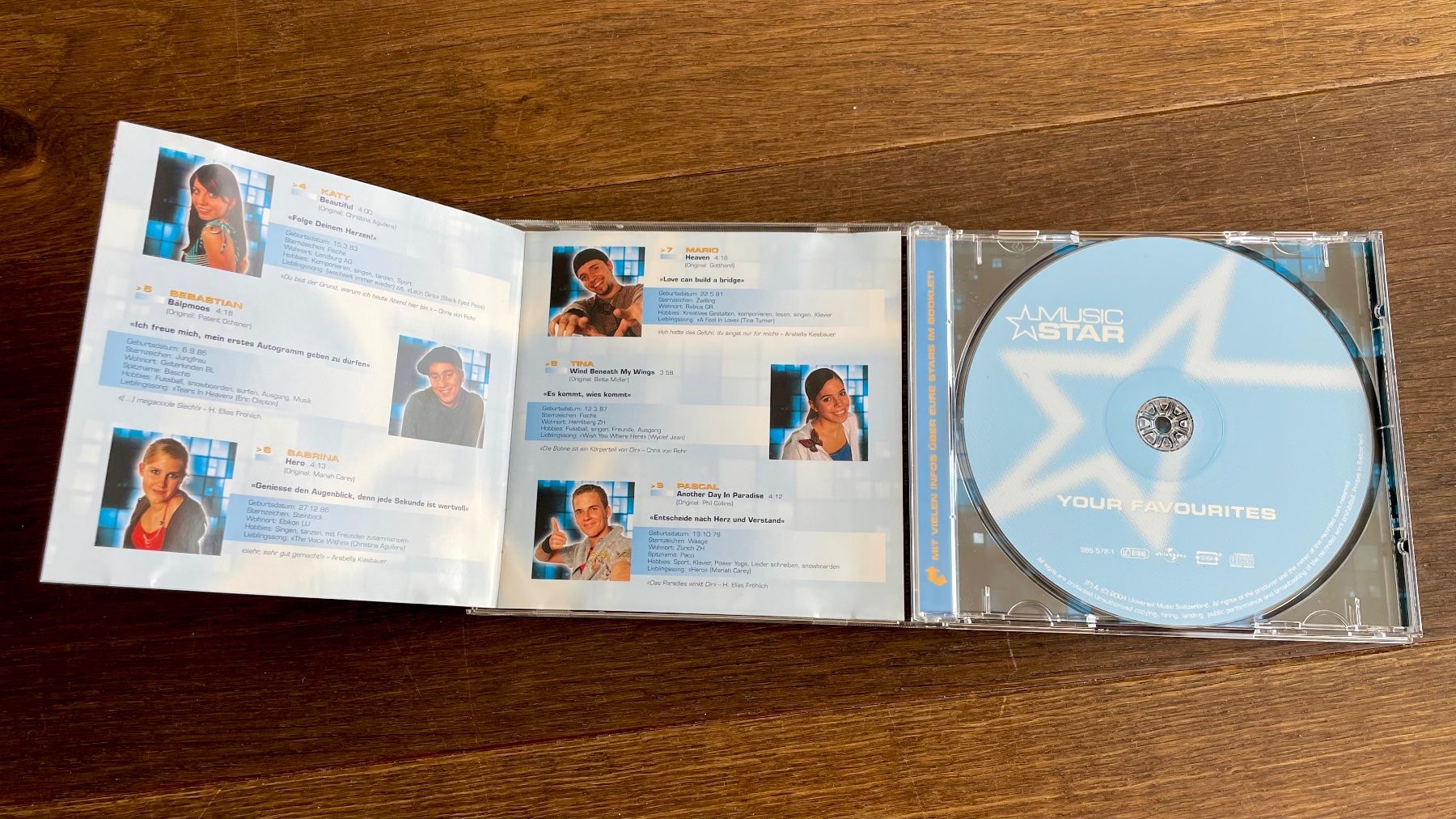 CDs: Music Star CD - mit Baschi, Carmen Fenk etc. – Gebraucht aus Pontresina von il-bain 2