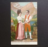 AK Prägedruck APPENZELL PAAR Tracht 1917