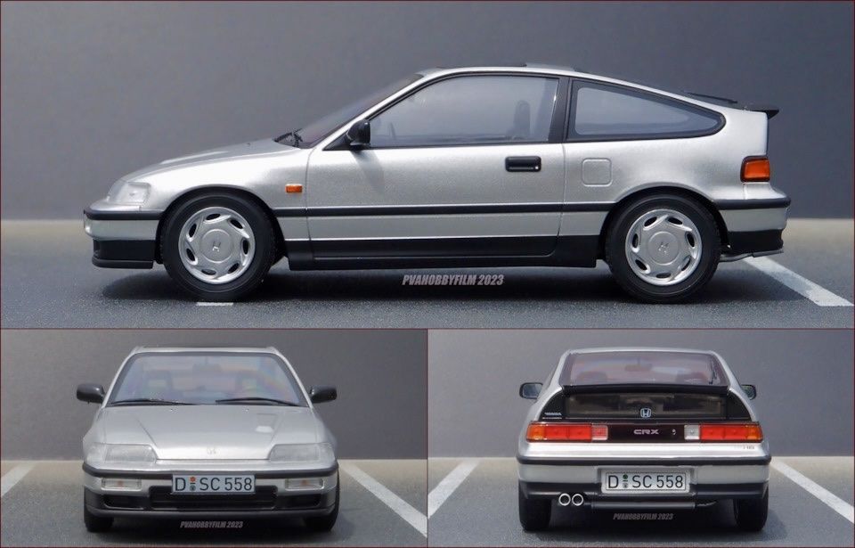 Honda Modellini d'auto: HONDA CRX 1990 MASSSTAB 1:18 SILBER – Nuovo e nell'imballaggio originale da Erlenbach im Simmental venduto da Model_box