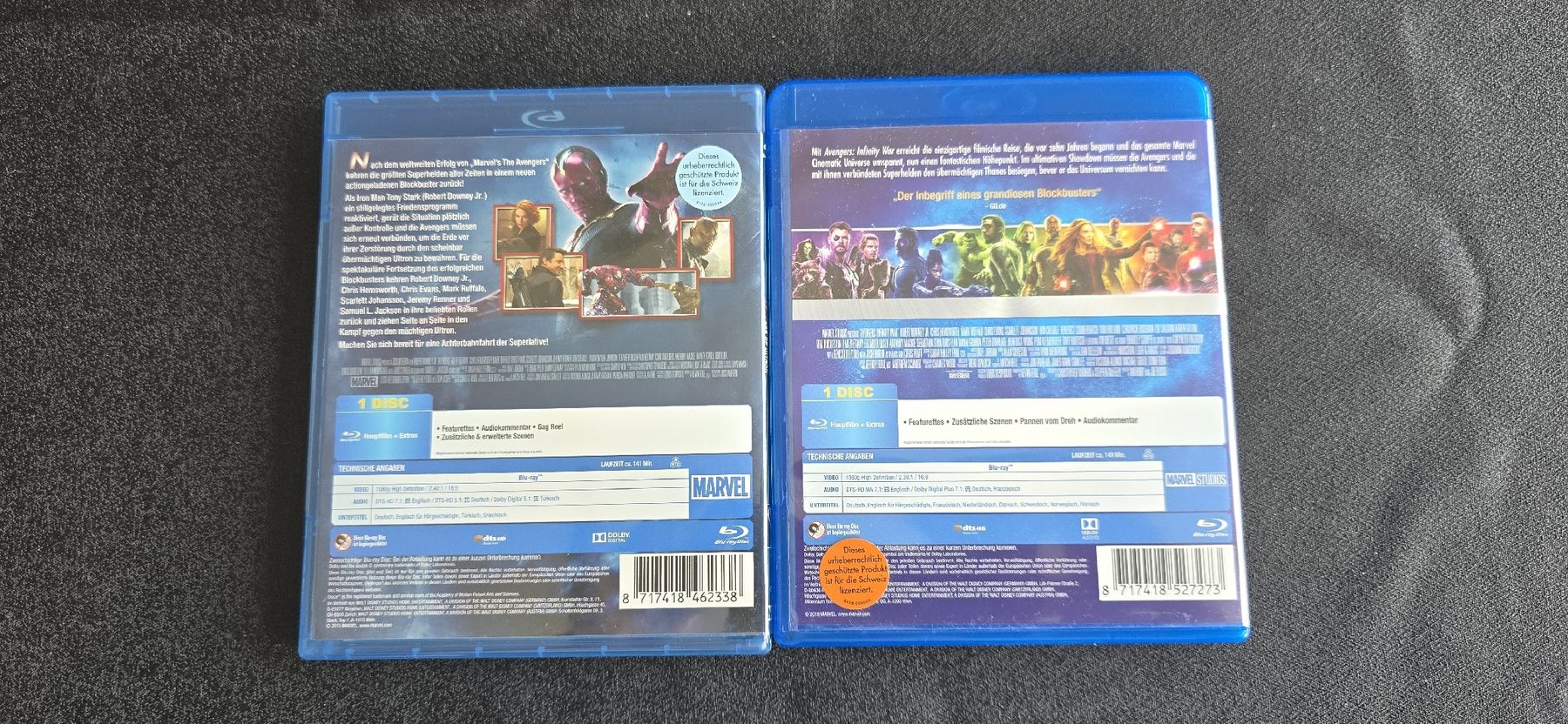 Alle DVDs: Avengers Blu-ray Doppelpack: Age of Ultron & Infinity War – Gebraucht aus Doppleschwand von Bennox94 1