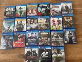 Playstation 4 mit 2 Controllern und diversen Games