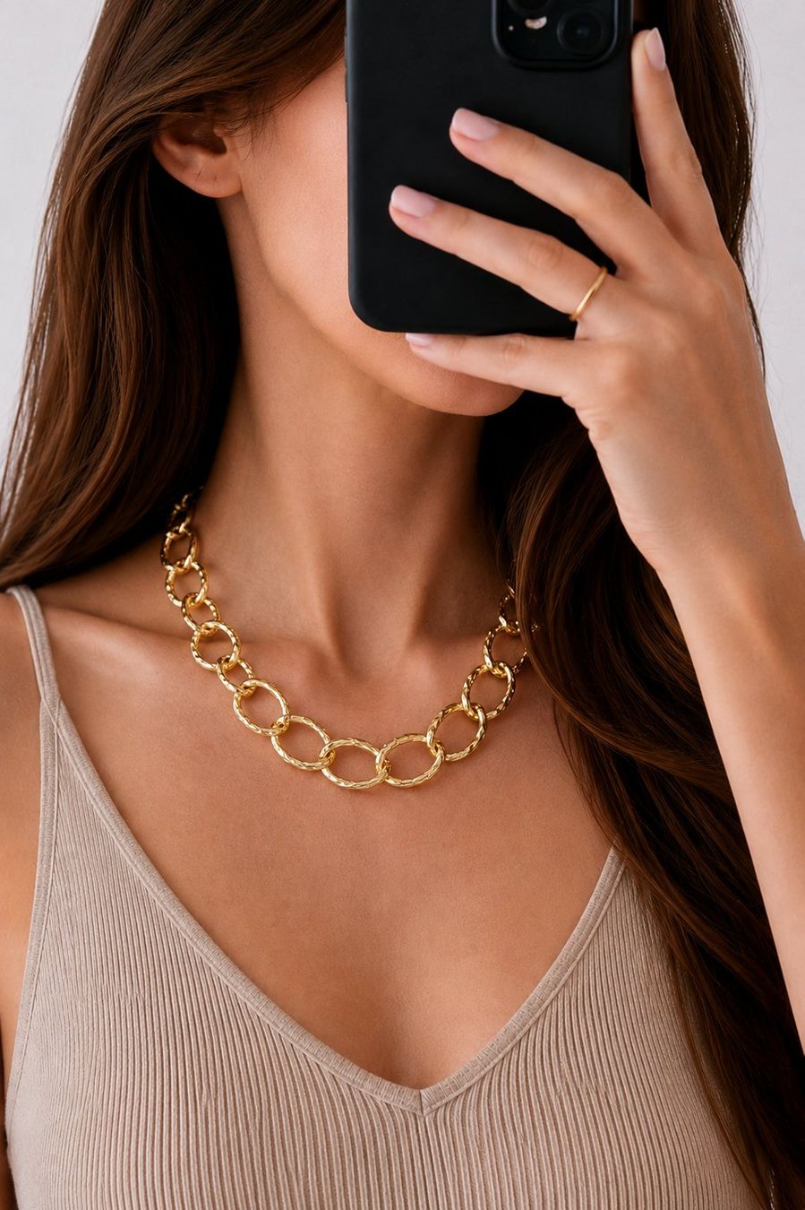 Catenine: Goldfarbene Gliederkette 47 cm – Nuovo (secondo la descrizione) da Fully venduto da VaneaSelection