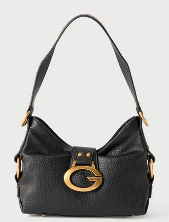 Damen Handtasche Guess schwarz mit Logo Gold neu