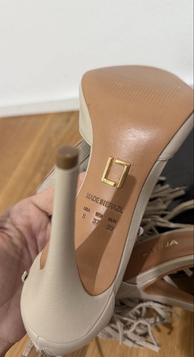 Chaussures femmes: Luz da Lua Sandalen Leder Fransen beige Grösse 39 – Neuf (Voir description) à Horn par FashionFlowerCh 6
