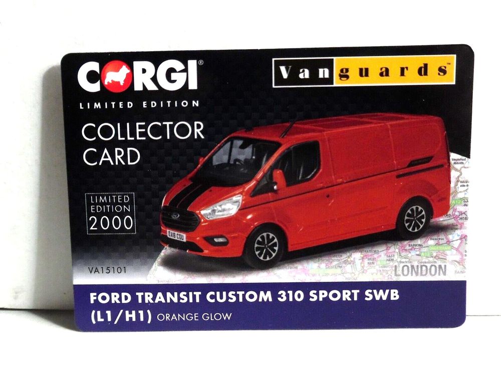 FORD TRANSIT CUSTOM 310 SWB L1/H1 ORANGE GLOW CORGI 1/43 Réf 15101 - La