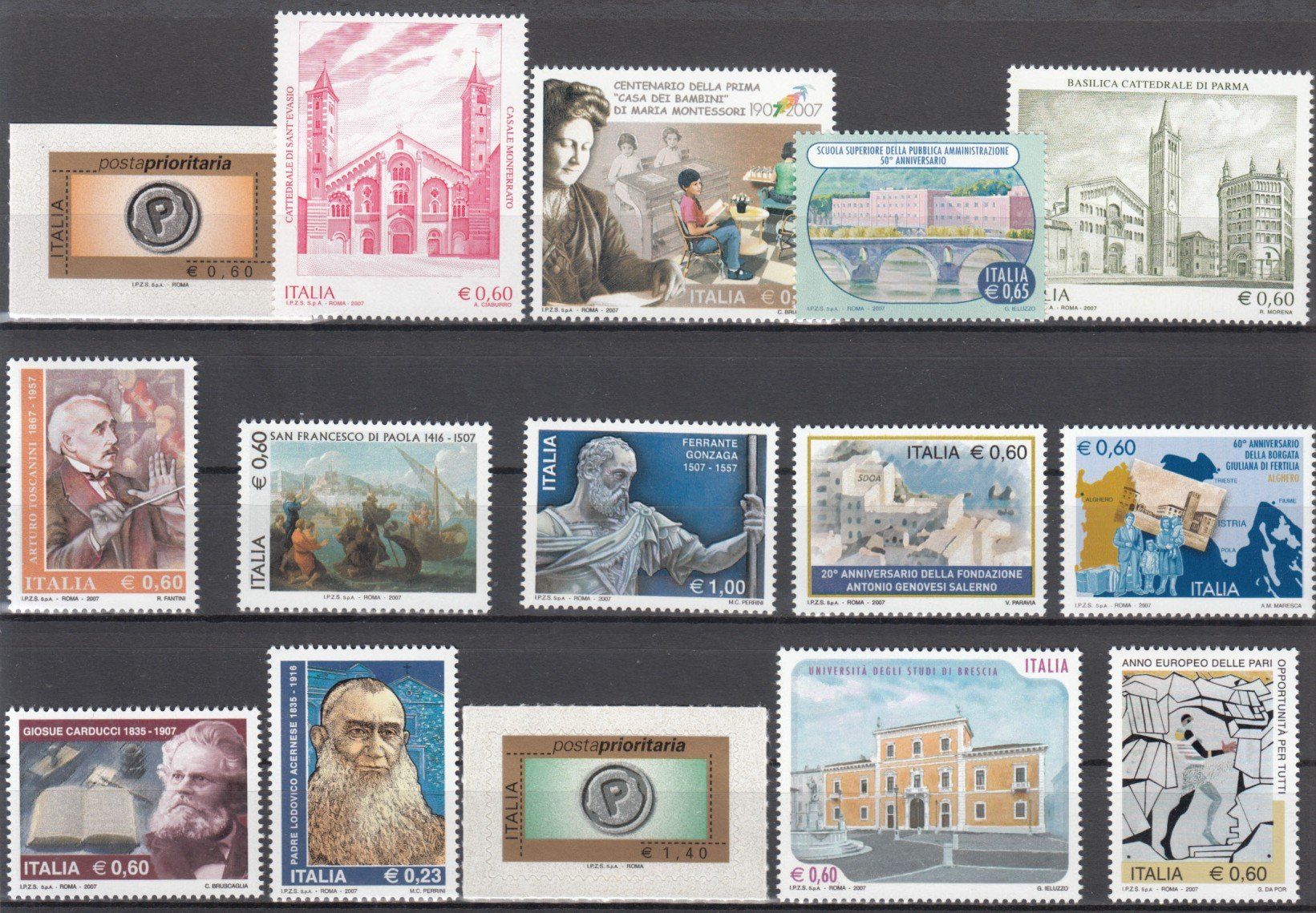 Tutti i francobolli: Italien 2007 postfrisch – Usato da Bürglen TG venduto da StampGraf 1