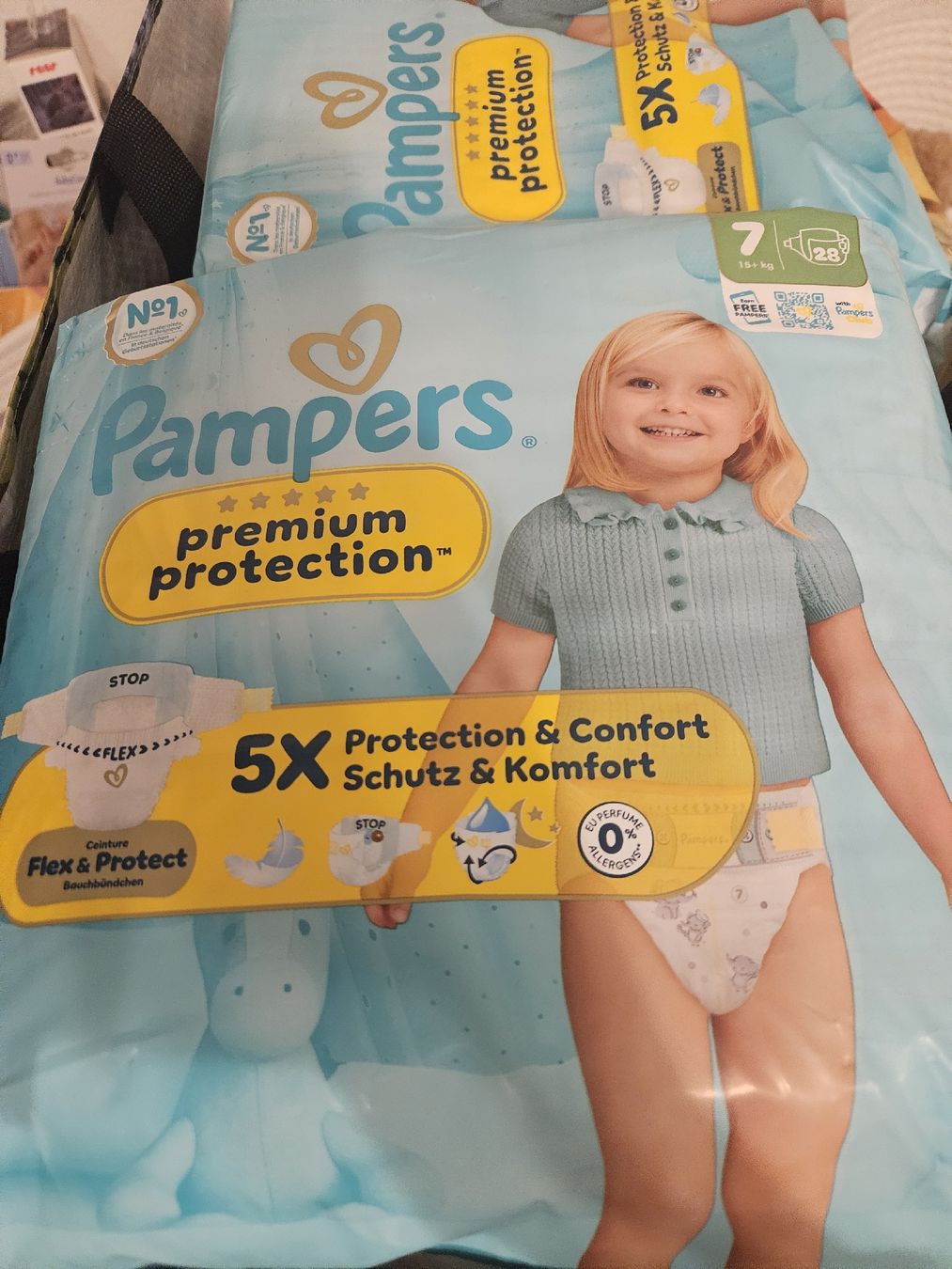 Pampers Secchi per pannolini & Pannolini: Pampers Premium Protection Gr. 7 – Nuovo e nell'imballaggio originale da Dättwil AG venduto da kbe_9h6q