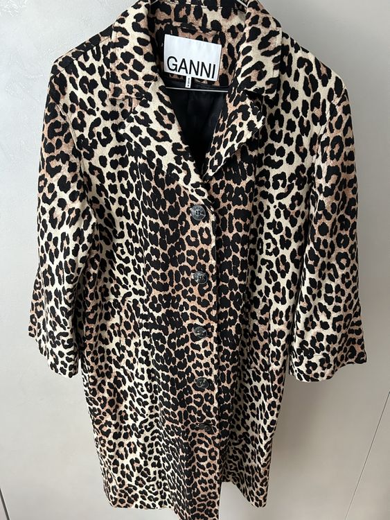 GANNI BLOGGER Mantel Leopardenmuster 34 (Neu (gemäss