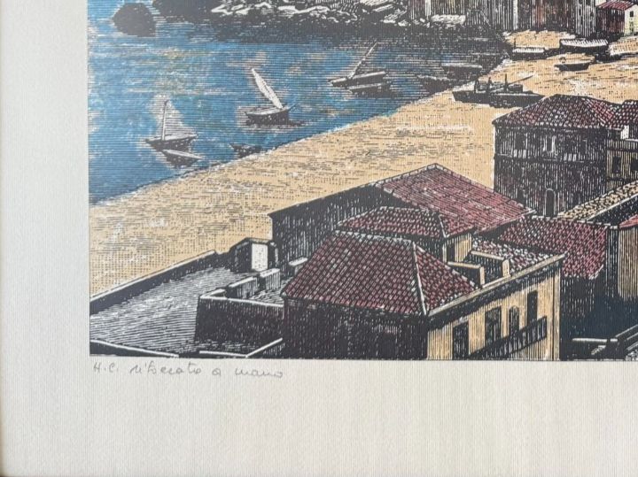 Grafiken & Lithographien: Lithographie  südliche  Landschaft  mit Bleistift signiert – Gebraucht aus Subingen von ArtBead 2