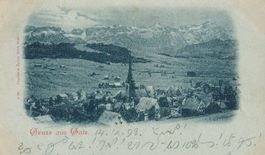 Gais - Gruss aus ... blaue Litho + 1898