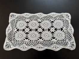 Häkel-Deckeli, 22x36cm, Vintage, Handarbeit, Frühlingsde...