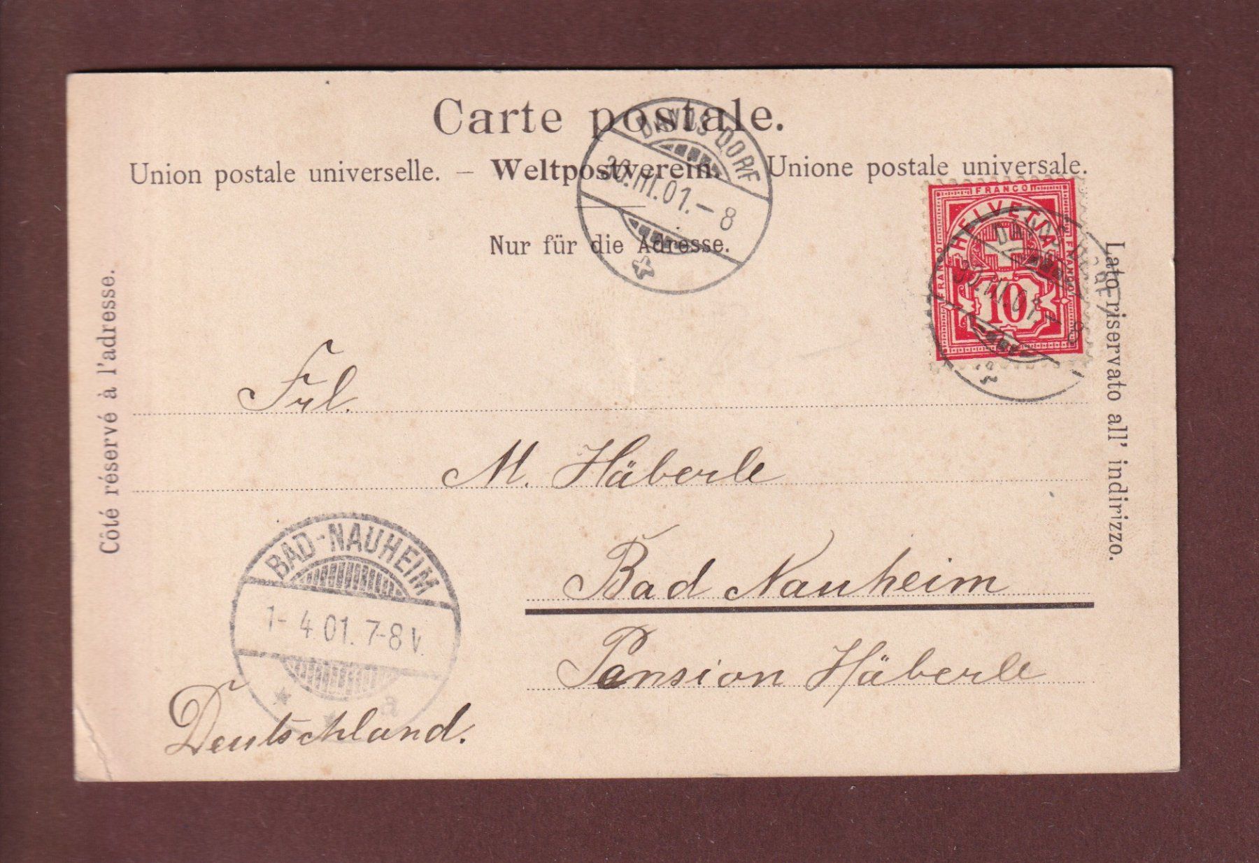 Cartes postales: DAVOS-PLATZ - 1901 // Eckbug // – D'occasion à Pully par nicecards 1