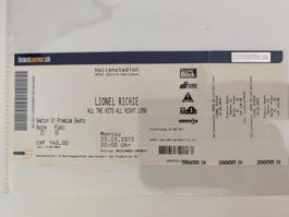 Lionel Richie Original Konzertticket 2015 Zürich, unbenutzt