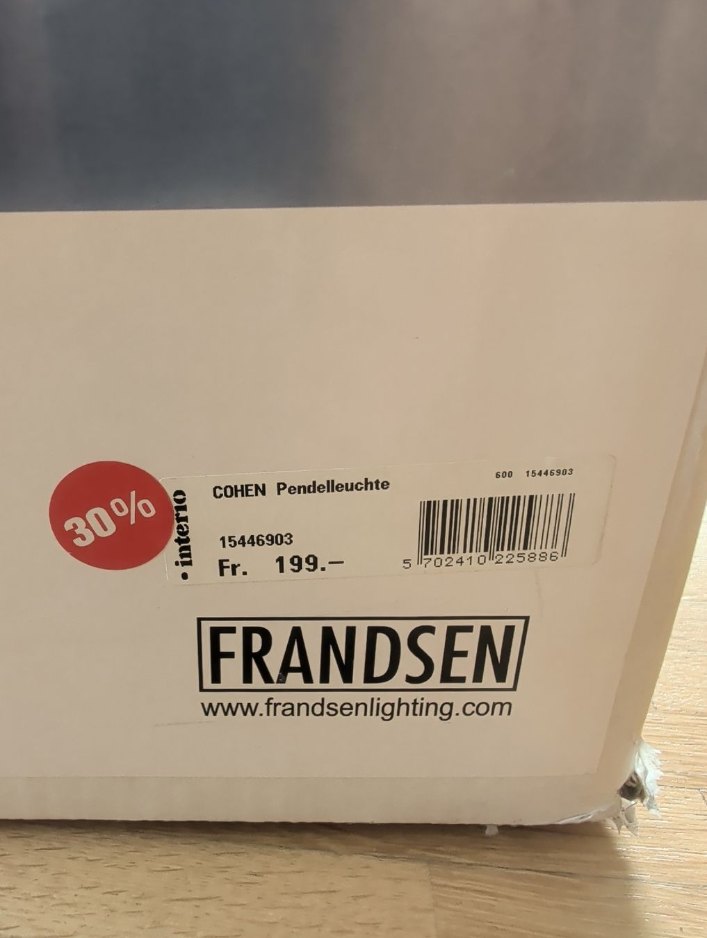 Interio Lampadari & plafoniere: Originalverpackte Design-Deckenlampe von Frandsen – Nuovo e nell'imballaggio originale da Zürich venduto da lizzie_26 1