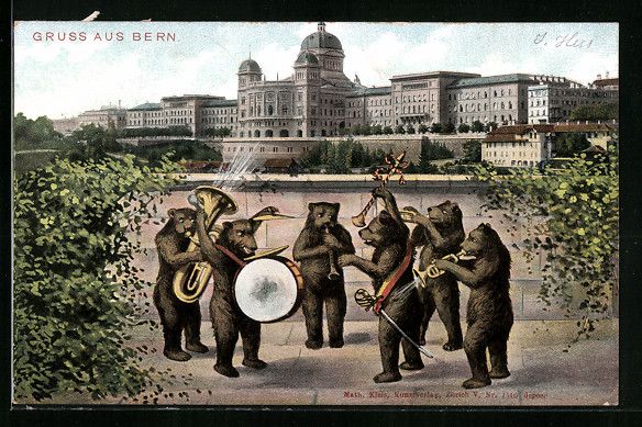 Ansichtskarten: Bern, Bärenkapelle, Teilansicht, 1905 – Gebraucht aus Berlin von bartko-reher